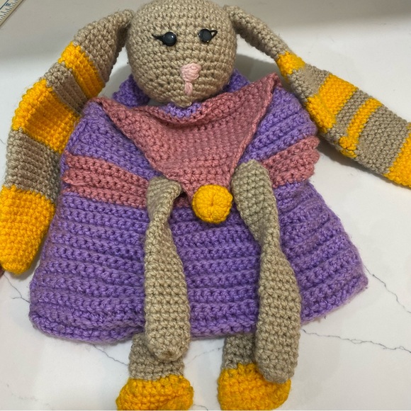 Crochet Rabbit bunny child backpack - Picture 2 of 10